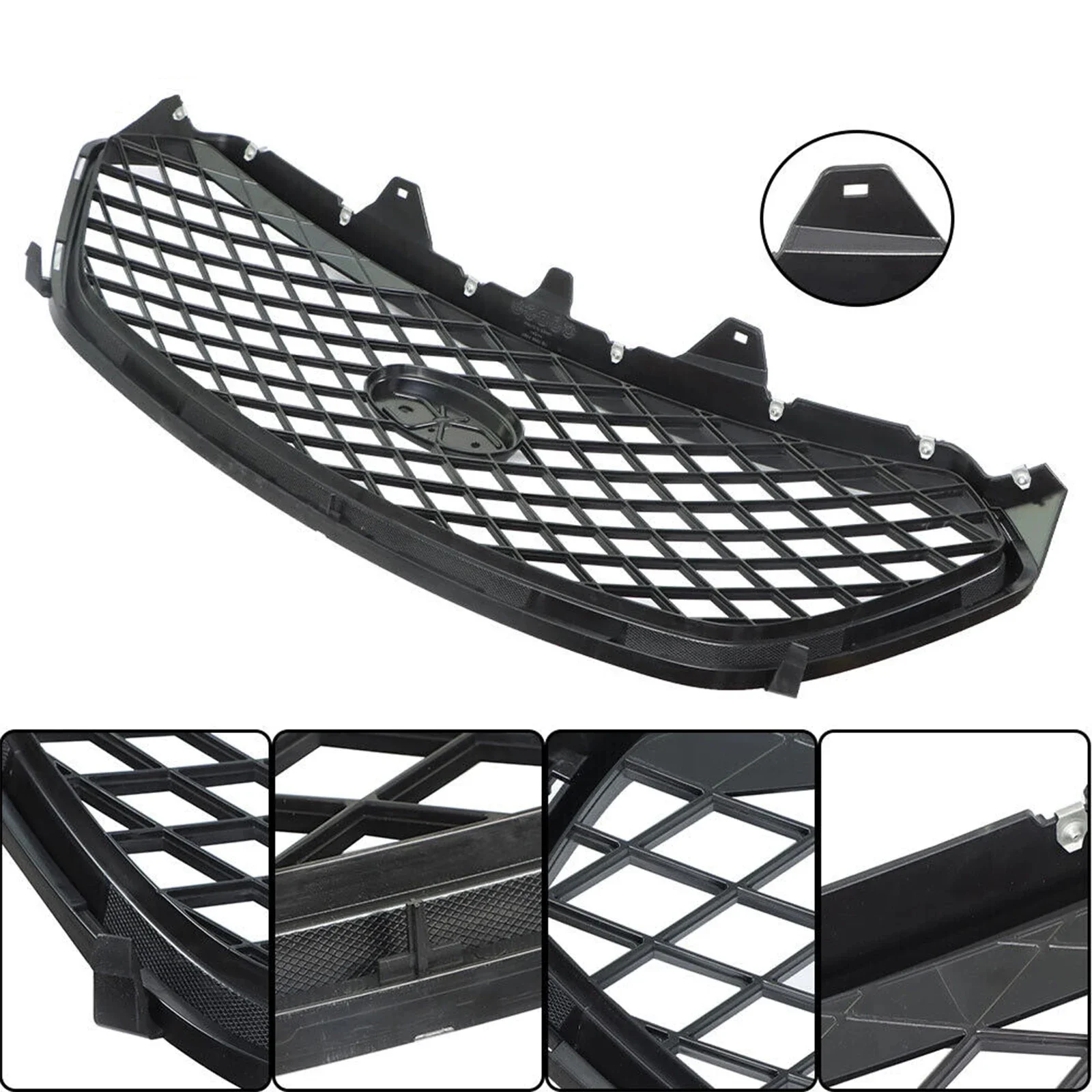 For Ford Taurus Grille 2013 2014 2015 2016 2017 2018 2019 Interceptor Sedan Car Front Upper Bumper Mesh Grille  ABS