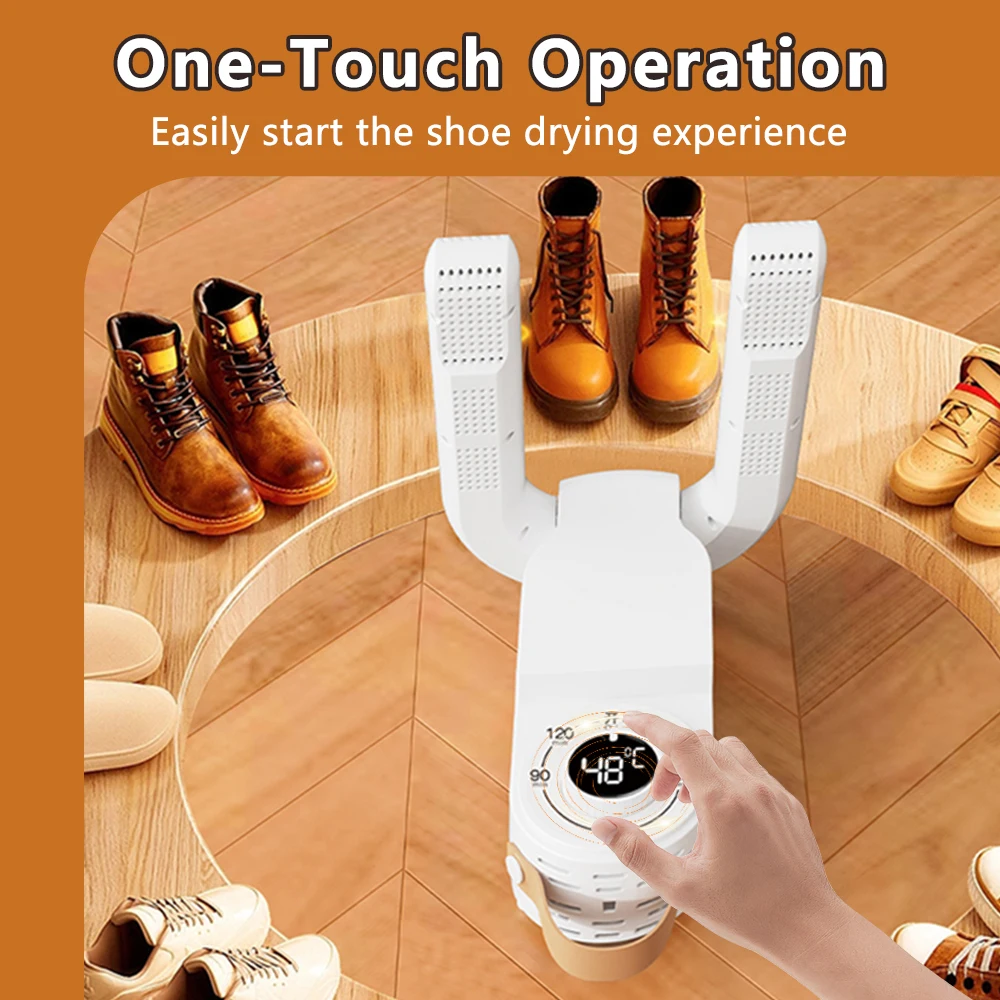 

Household Shoe Warmer Heater Quick Drying Deodorizing Sterilizing Shoe Dryer Intelligent Timer Shoe Dryer Adjustable Dryer
