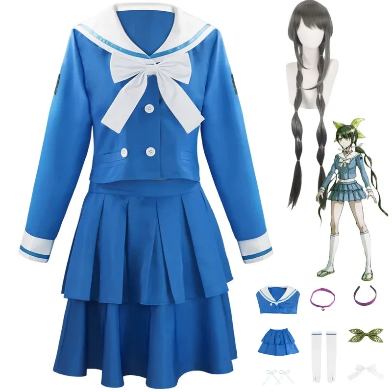 Anime Game Chabashira Tenko Cosplay Costume Japan South Korea Jk School Uniform Skirt Wig Woman Sexy Kawaii Campus Suit cm;5