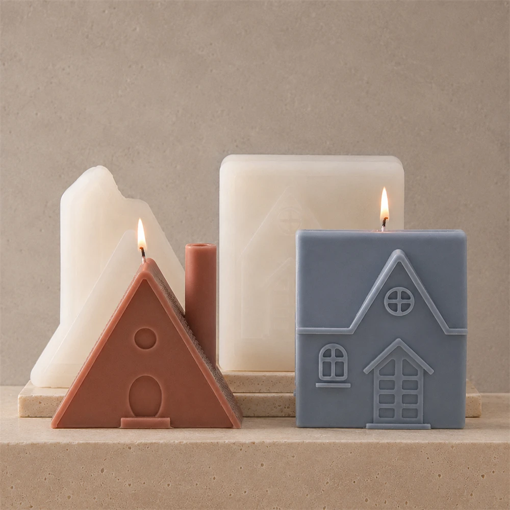 Candle Making Set - 3D Ev Mum Kalıpları Kulübe Şekli