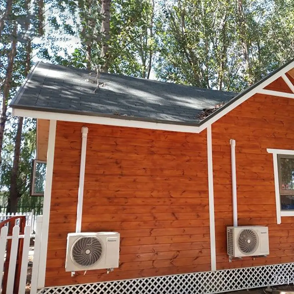 75*65Mm Sistem Penutup Lineset AC PVC Putih Mulut Masuk Dinding Mudah Dipasang Tutup Dinding Tahan Cuaca Pipa AC