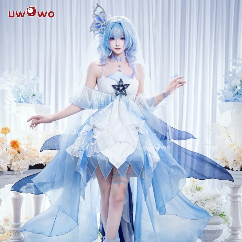 VORVERKAUF UWOWO Shorekeeper Cosplay Kostüm aus dem Spiel Wuthering Waves WuWa Shorekeeper Fanart Waterside Dream Gown Cosplay Kostüm Halloween C