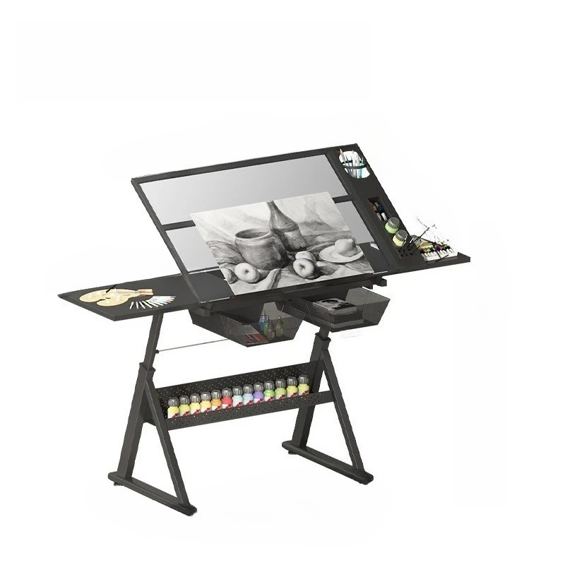 

Drawing table, art, glass, drawing, drawing, computer desk