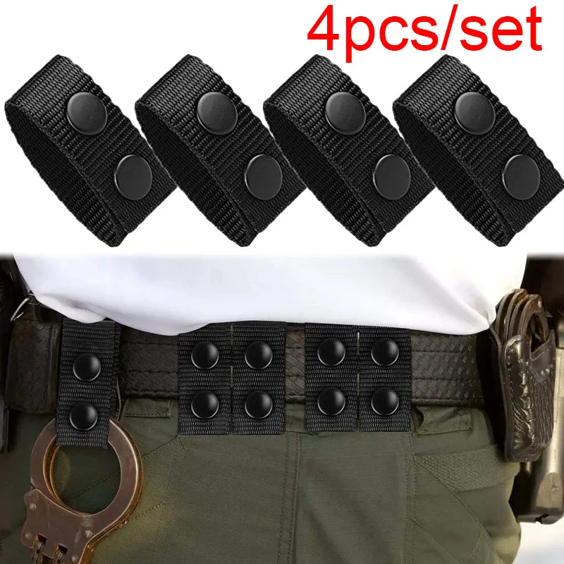 4 pezzi regolabili addensati tattici fibbia della cintura accessori militari della polizia doppia fibbia a scatto in Nylon tattico fermo ad anello