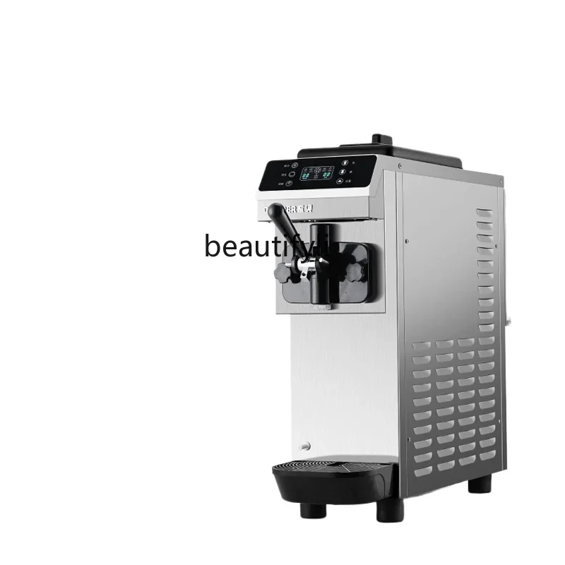 Ice Cream Machine Commercial Desktop Full-Automatic Ice Cream Machine Pre-Cooling Fresh-Keeping Stall Machine