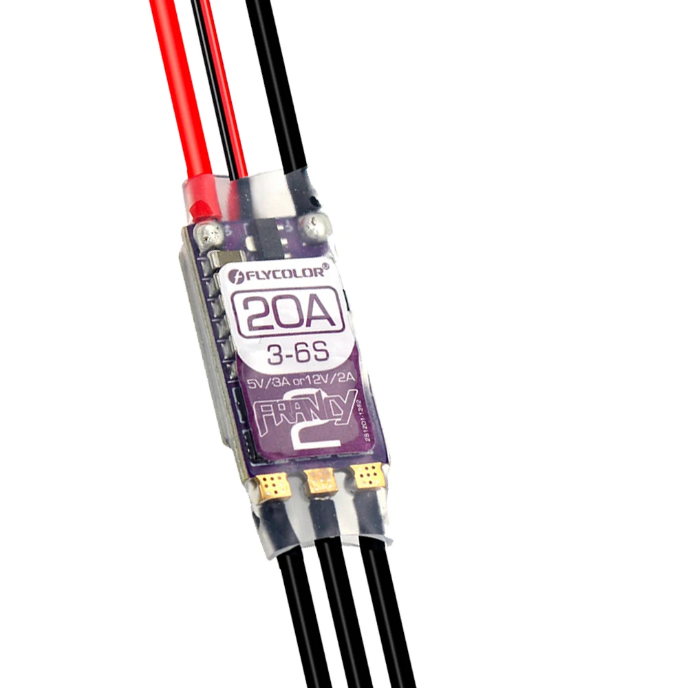 FLYCOLOR Francy 2 ESC 20A 30A 40A 50A BLHELI‑32 BL32 3‑6S 5V/3A 12V/2A BEC Speed Controller For RC Plane Airplane Spare Parts