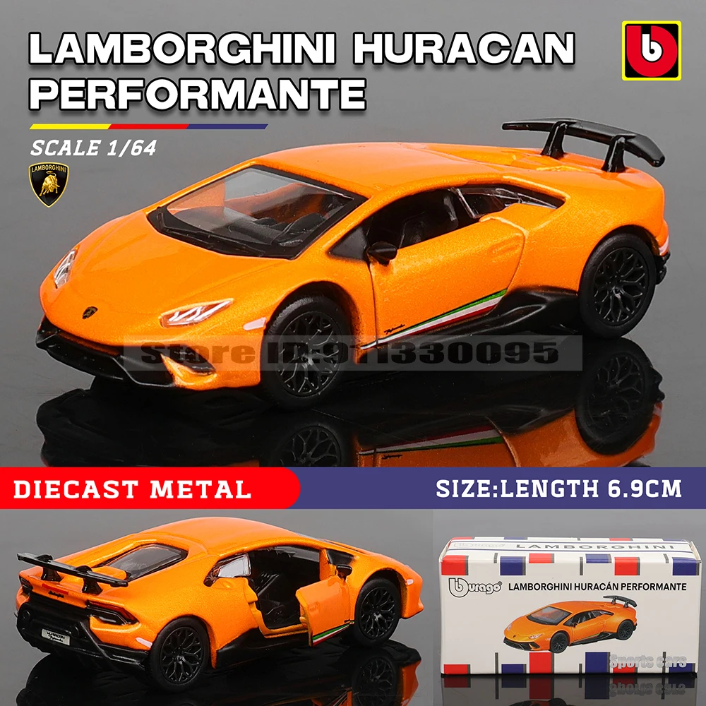 Bburago 1: 64 Porsche 911 GT2 RS 2020 Mustang GT500 Bronco Car Model Series Children\'s Christmas Gift Toy Boy Ferrari