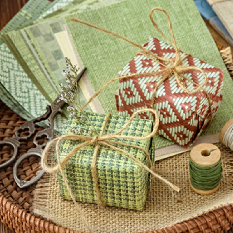 Mr. Paper Retro Checkered Pattern Material Paper 24 sheets/pack Gift Box Decoration Christmas Daily Gift Decoration Best Gifts