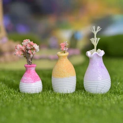 5pcs Mini Flower Vase Resin Flower Pot Bottle for Home Dollhouse Decorative Figurines Home Decoration Accessories