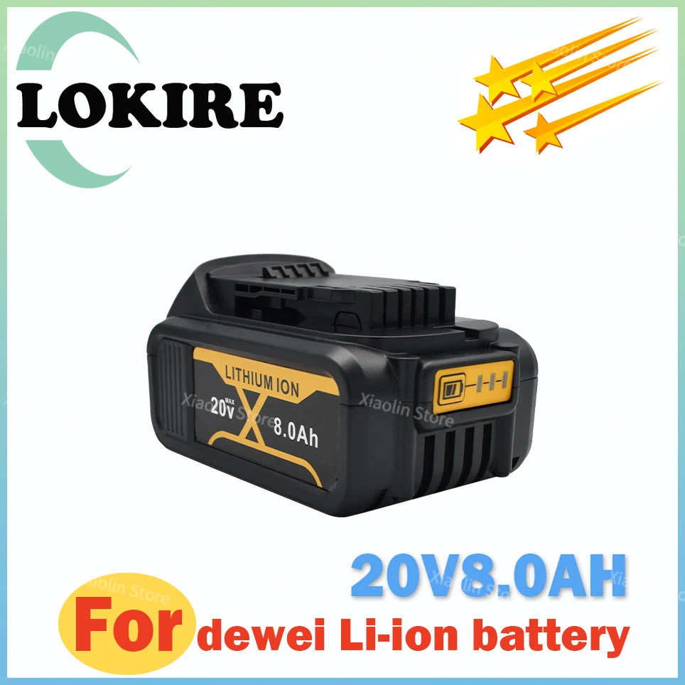 

New Power Tool Compatible Battery For dewei 20V 8.0Ah Power Tool Lithium Batteries 20V