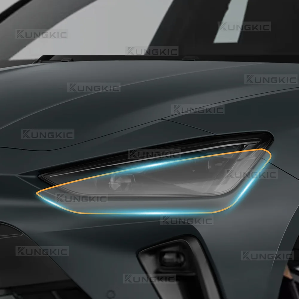 

TPU For 2025 2026 Cupra Leon MK4 Car Headlight Rearview Fog Anti-scratch Transparent Smoked Sticker Paint Protection Film