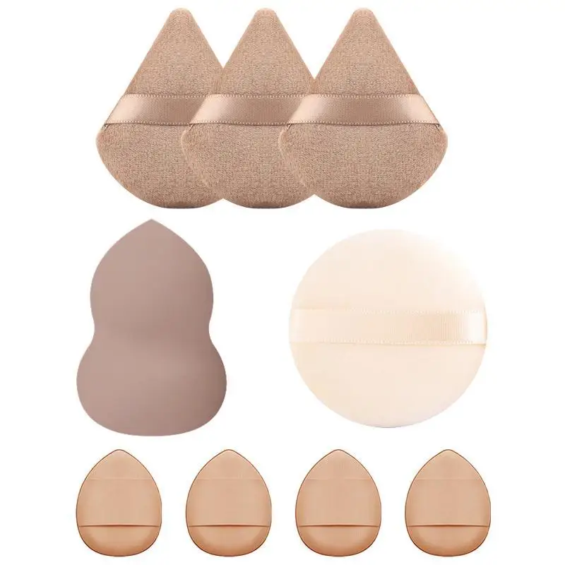 9Pcs Professional Makeup Sponge Set Soft Gentle Multi Purpose Tools For Perfect Foundation Powder And Blush Application