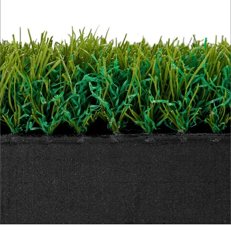 Foldable Golf Swing Trainer with Long Grass High and Low Slope Practice Mat for Improved Training Hitting Mats