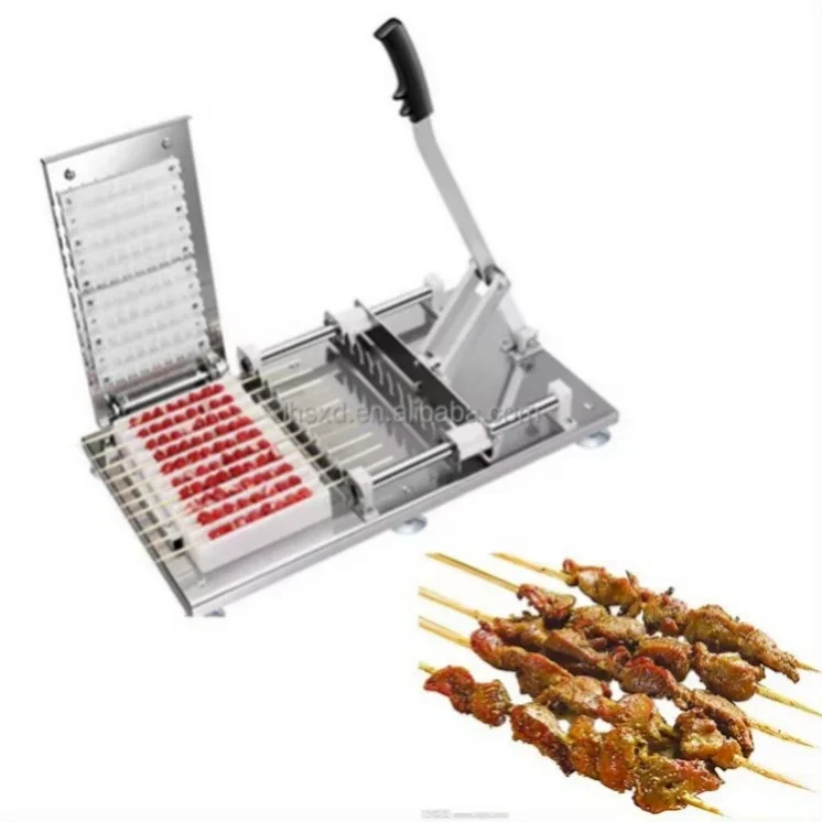 Strip the skewers meat skewer BBQ tools stringing machine Commercial stringing machine