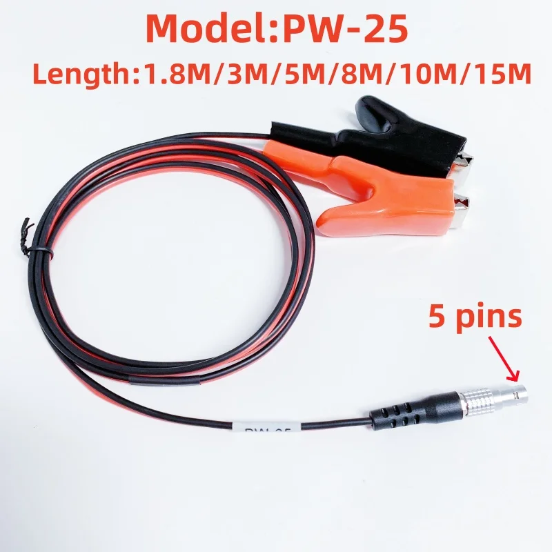 Brand new cable PW-25 Applicable to Hi-Target GPS V60 V90 V98 V100 V200 H32 A10 A12 A30 A60 TS2 TS6 Connect External Battery