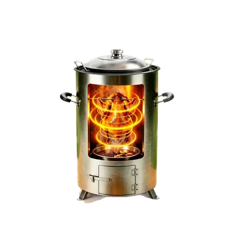 firewood stove roast chicken stove outdoor new type barbecue stove charcoal roast duck stove   c