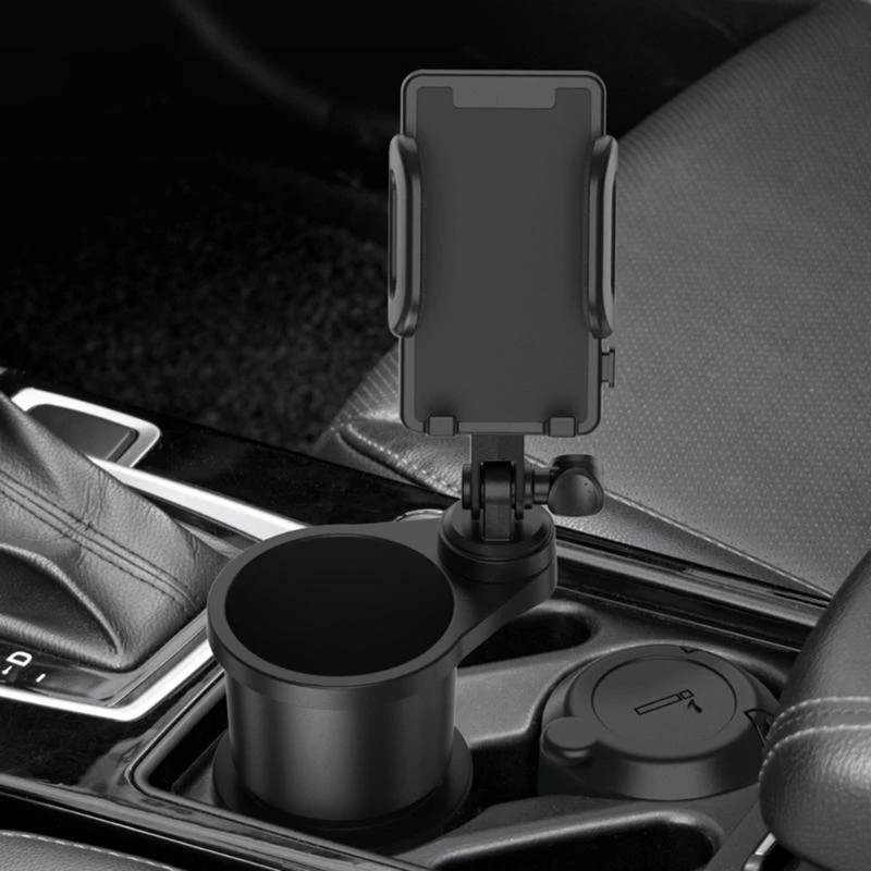 

R1WD 2 in 1 360 Degree Rotating Cellphone Cup Holder Car Mount Car Cup Phone Holder Expander Car Phone Mount for Most Phone
