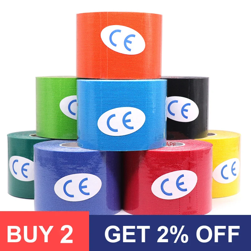 Sports Waterproof Kinesiology Tape Stickers Athletic Bandage Muscle Recovery Protector Strapping Pain Relief Tennis Gym