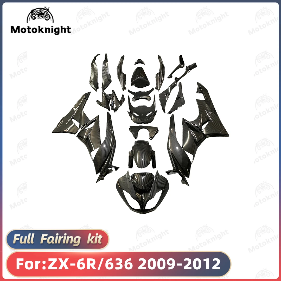 

New ABS Motorcycle full Fairing kit Fit For KAWASAKI Ninja ZX6R 636 ZX-6R 2009 2010 2011 2012 whole Carbon Fibre Paint