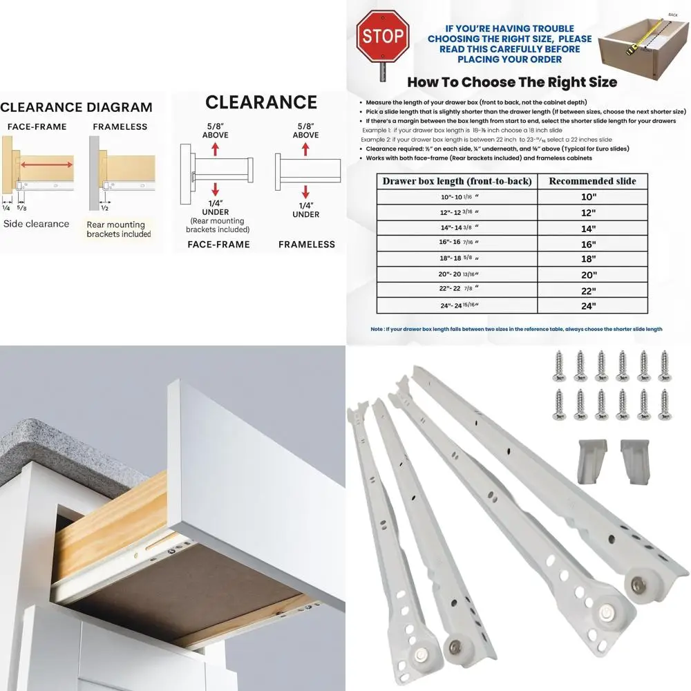 

Набор из 10 штук, 20 евро-слайдеров, грузоподъемность 75 фунтов, холоднокатаная сталь, с порошковым покрытием, с кронштейнами и винтами