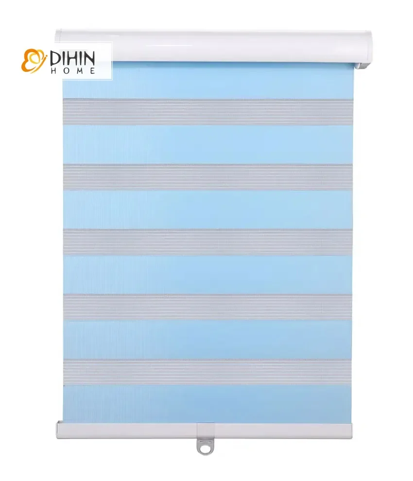 

DIHIN HOME Modern Canadian USA Cordless Zebra Blinds Day and Night Roller Blackout Spring System Roller Blinds Window Shades