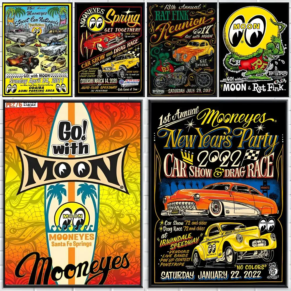 hotrod brand M-MOONEYES Poster Distinct Home Decor Concepts Chic Indoor Art Pieces
