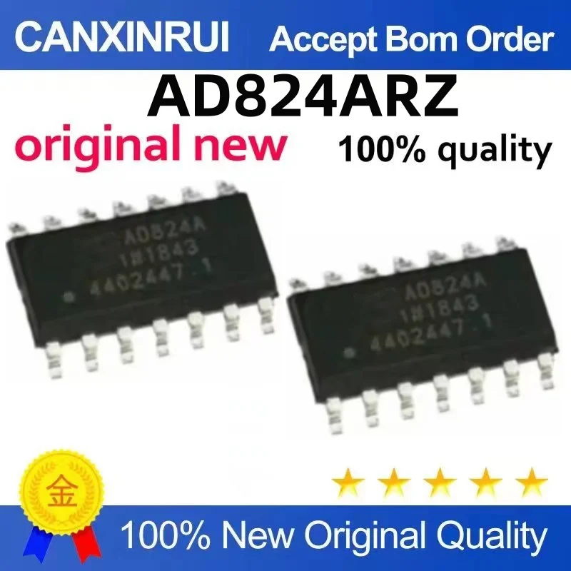 The AD824 chip AD824AR AD824ARZ quad operational amplifier SOP-14 package is new