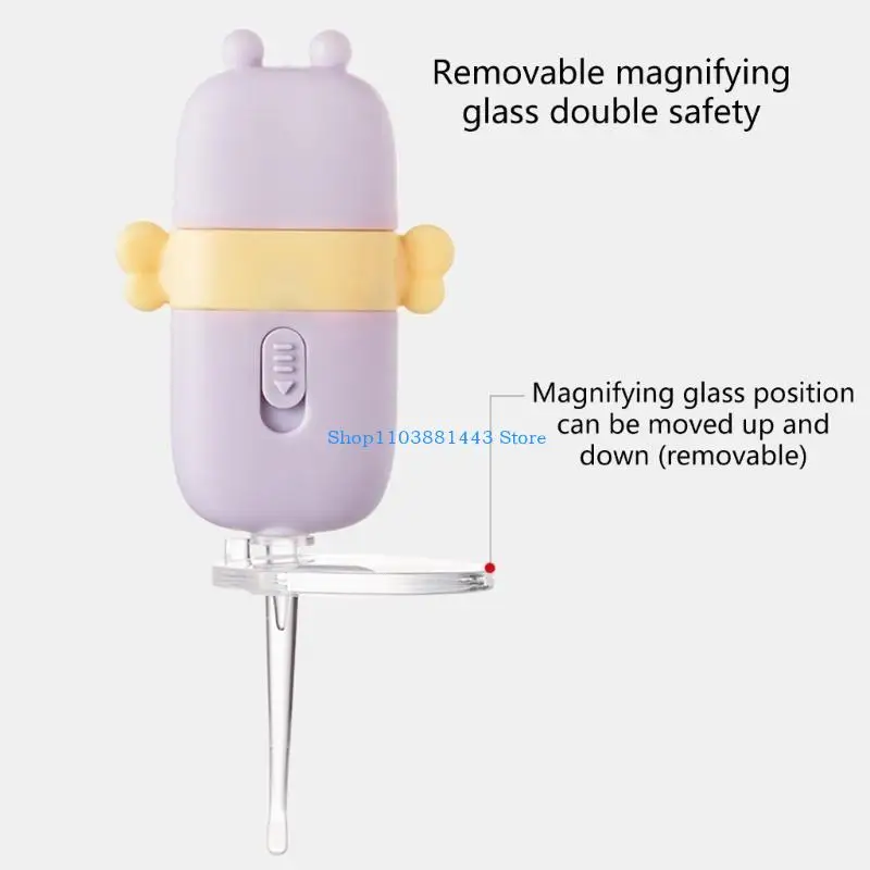 Muỗng ngoáy phát sáng Q6RE để vệ sinh cho bé, dụng cụ lấy ráy đầu mềm chạy bằng pin nút Công cụ thân thiện với du