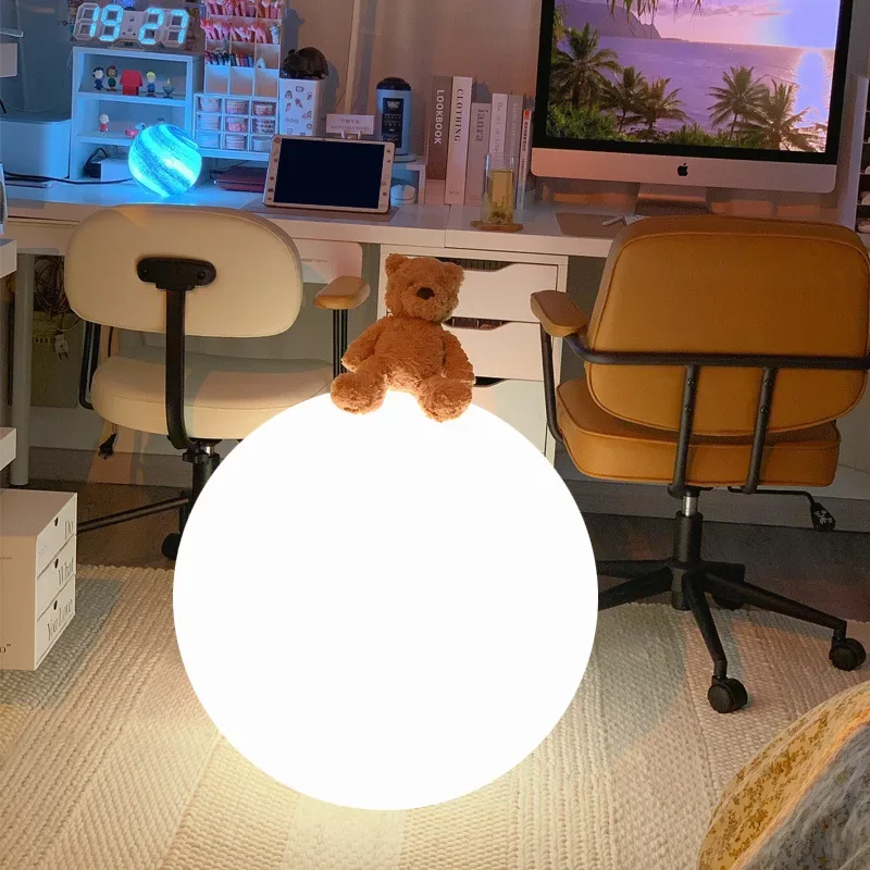

Moon Lamp Ball Floor Lamp Bedroom Warm Atmosphere Living Room Creative Courtyard Moon Lamp Simple Nordic Atmosphere Light