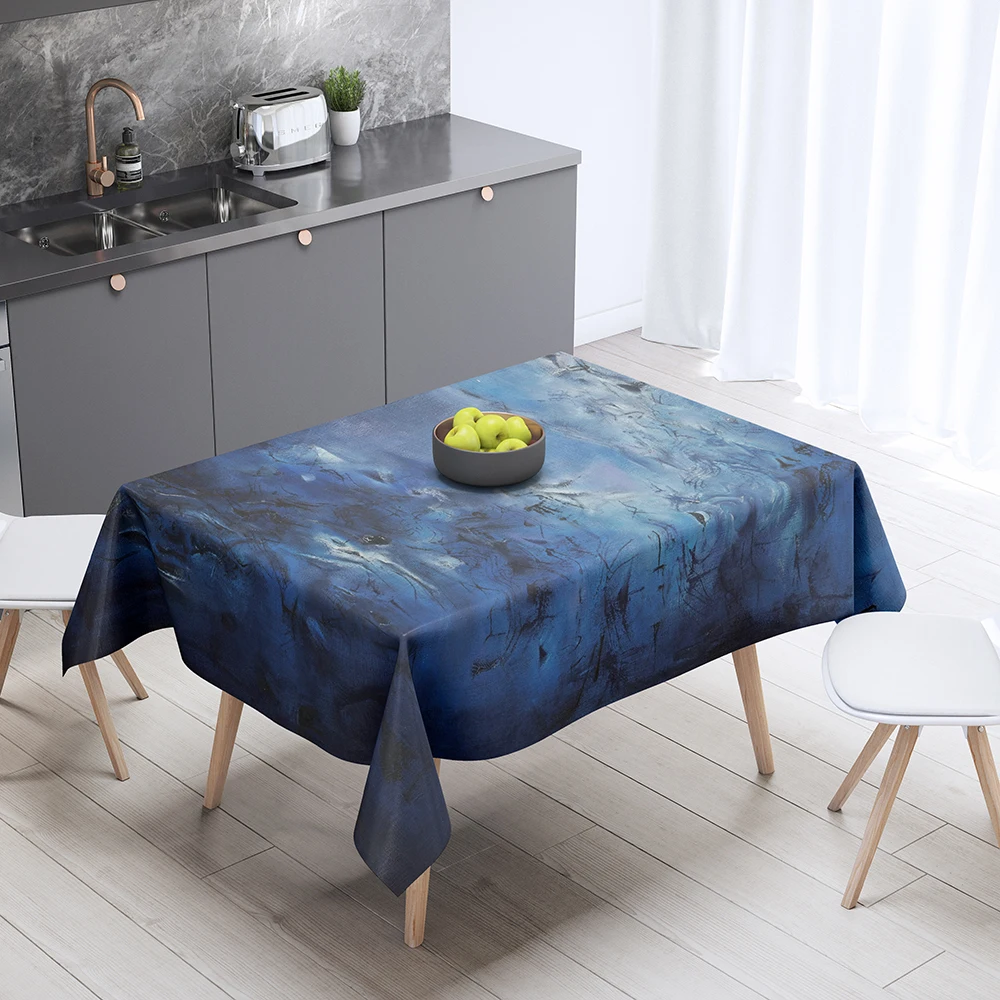 Painting Graffiti Print Pattern Tablecloth Home Decor Rectangular Party  Stain Resistant  Dust Cover