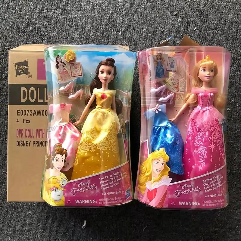 Disney Plastic Doll Disney DISNEY Princess Luxury Dressup Series E0073 girl birthday gift Pretend to be toys desktop decoration