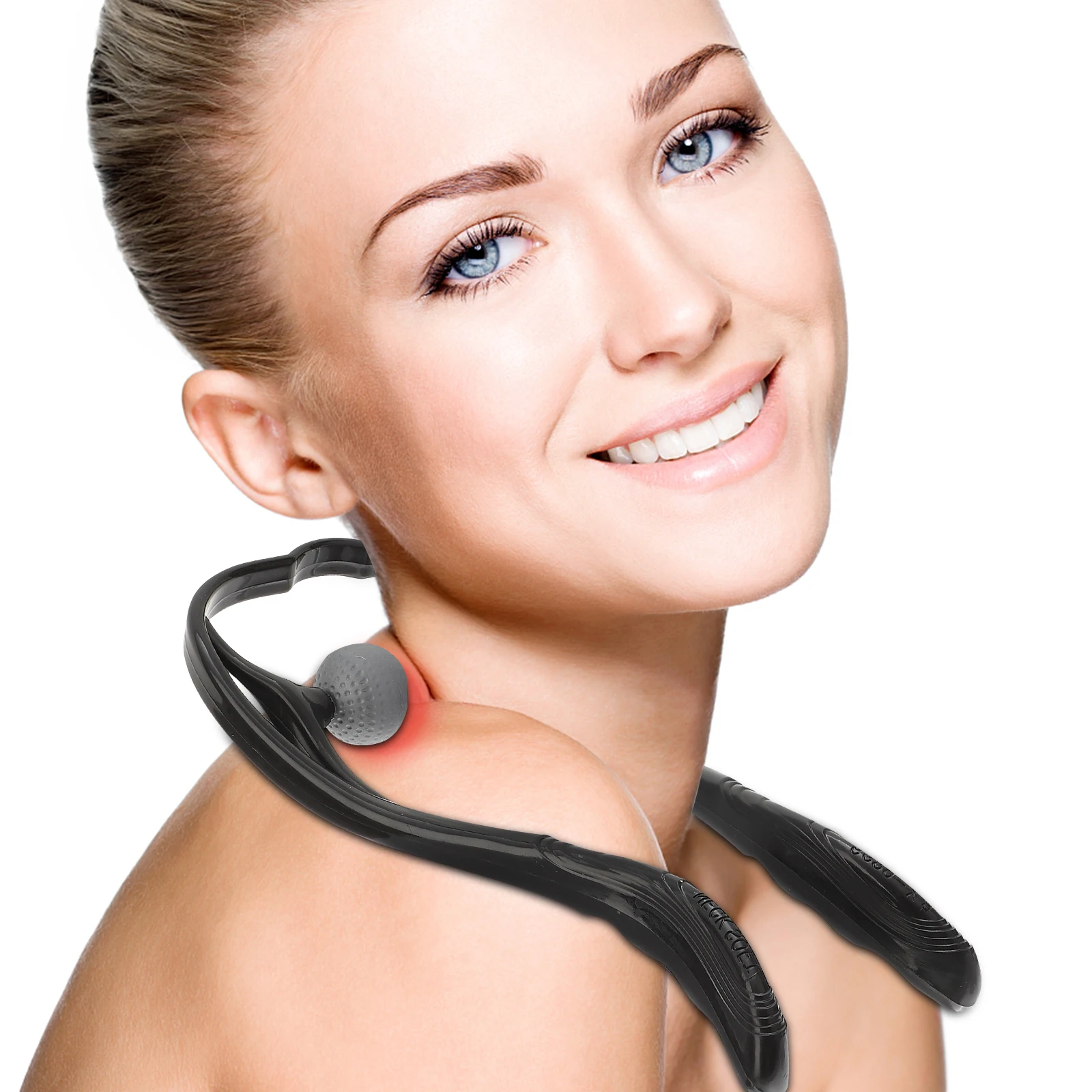 

Massage Neck Clip Cervical Tool PP TPR Material Handheld Manual Massager Vibration Ergonomic Portable Pain Relief Device Neck