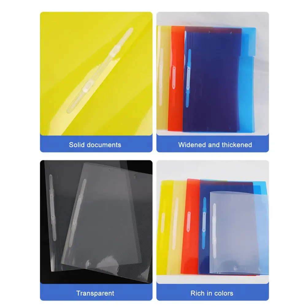 File Folder for Workflow Heavy-duty File Folder with Pocket Plastic File Folders with Clip Paper for Office for Organization
