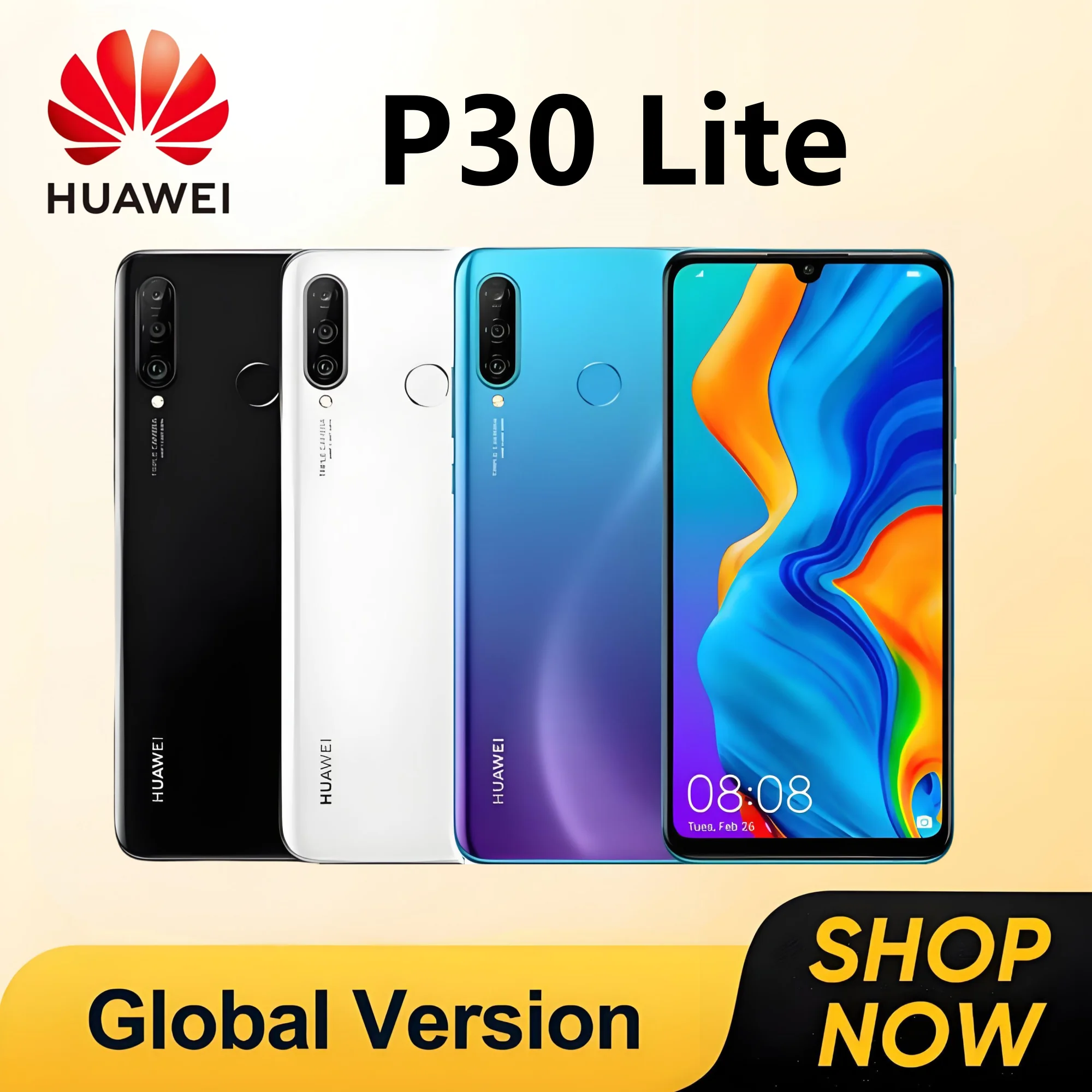 

HUAWEI P30 Lite,Smartphone Android,6.15 inch,128GB ROM,24MP+32MP,Google Play Store, Mobile phone,Unlocked,celulares,Global ROM