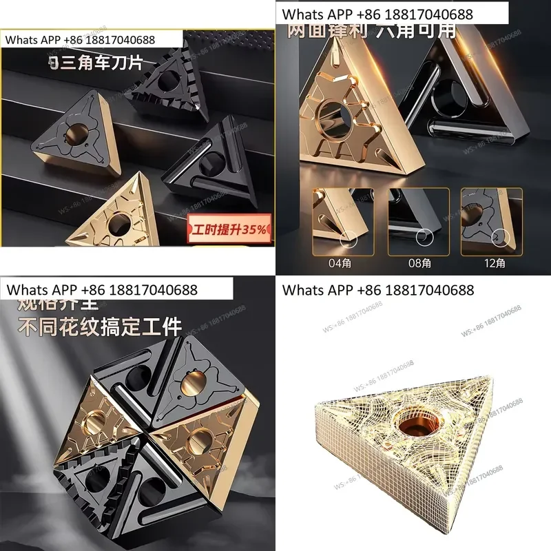 1PC for Triangle Car Blade Slotting Lathe Knife Grain Carbide Outer Circular Inner Hole Stainless Steel Special 10 Pieces Box