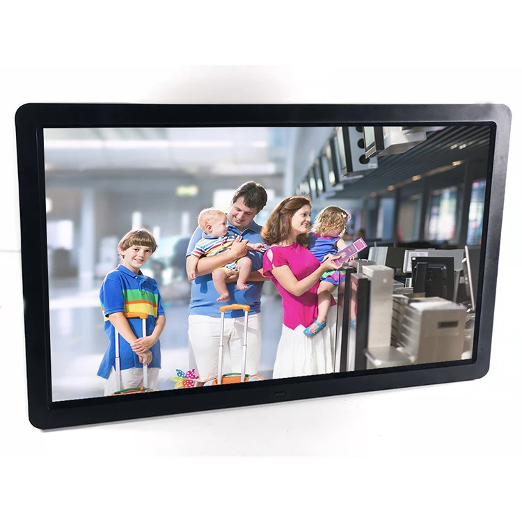 Large Size Wall Mountable 21.5 Inch Digital Photo Frame For Advertising Loop Video Media Player