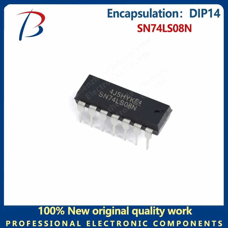 10PCS  SN74LS08N grid and inverter chip directly plug into DIP14