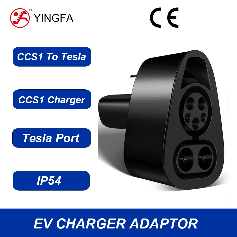 YINGFA Black CCS1 To Tesla Charging Adapter 2025 Upgraded Fit for Tesla to CCS Adapter Compatible with Tesla Model S 3 X YS