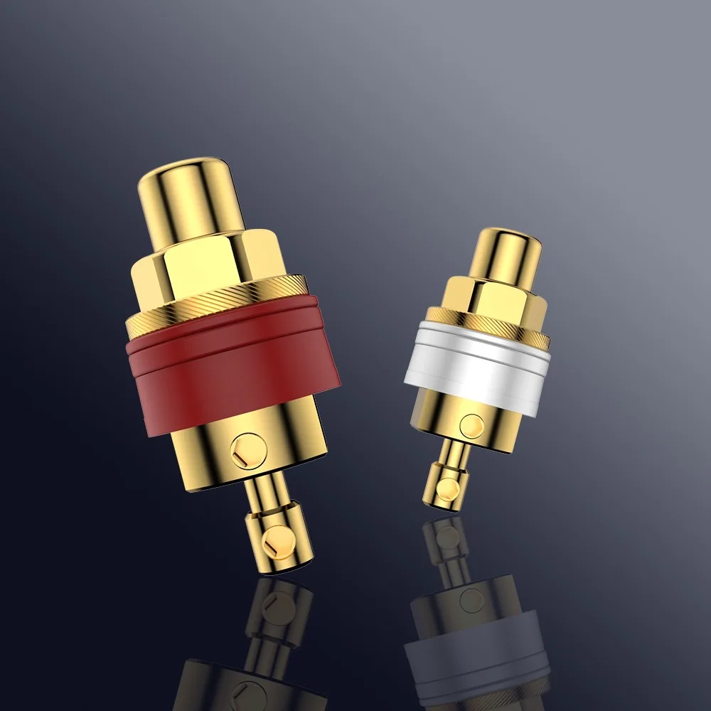 4xViborg RC102G czysta miedź 24K pozłacane gniazdo RCA śruba blokująca gniazdo żeńskie RCA Hifi