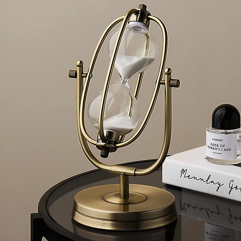 Hourglass Light Luxury Timer High-end Wine Cooler Office Tabletop Living Room Bedroom Ornaments Modern Decorations Home Decor