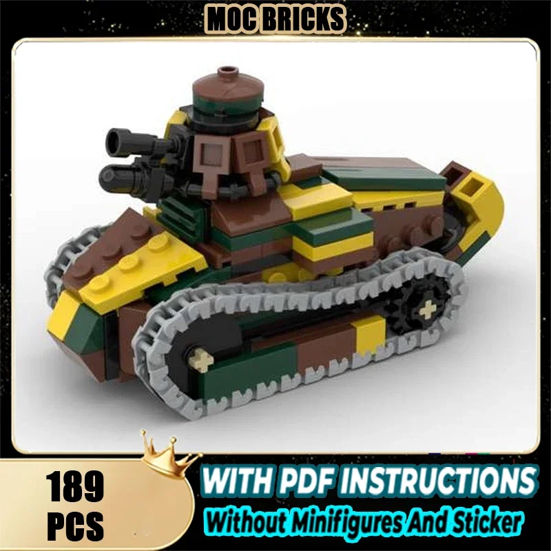

Exquisite New Product MOC Building Blocks Renault FT-17 Tankette Technology Modular Children's Toy Gift DIY Assembly Set！