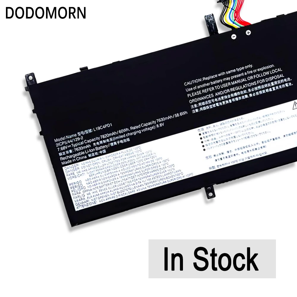 Imagem -05 - Dodomorn Lte Bateria do Portátil L19c4pd1 para Lenovo Yoga 13are05 13alc6c64013iml L19l4pd1 L19d4pd1 L19m4pd1 5b10w67395 60wh