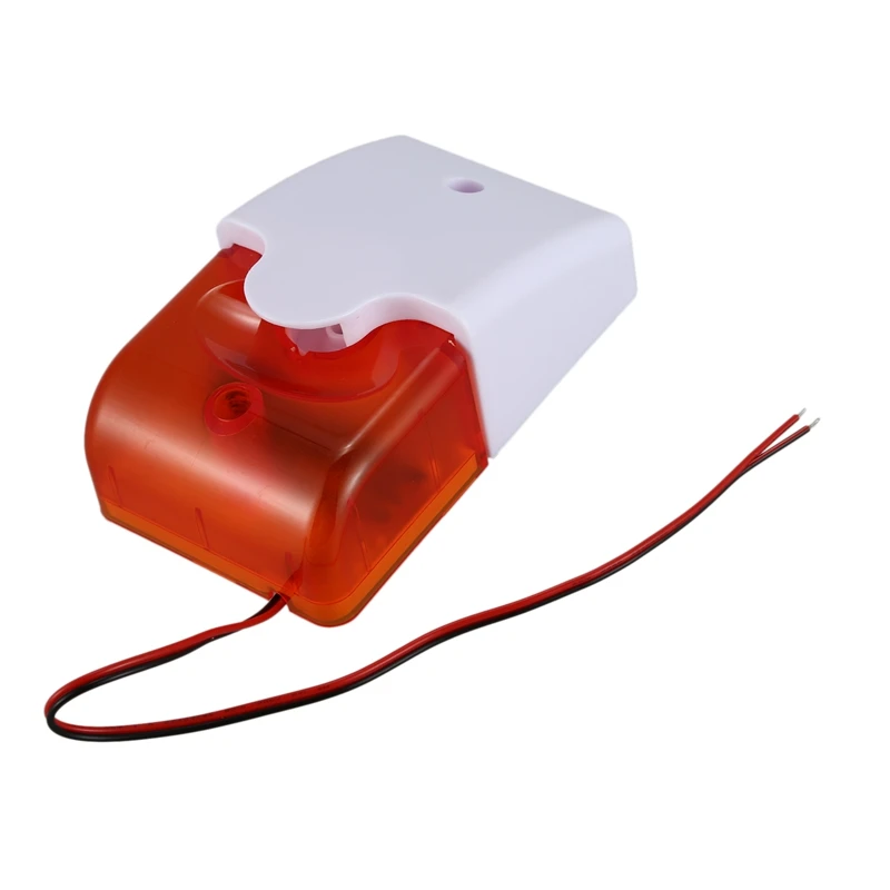 Mini Wired Strobe Warning Siren Durable Dc 12V Sound Alarm Flashing Light Sound Siren Horn Home Security Alarm System 115Db