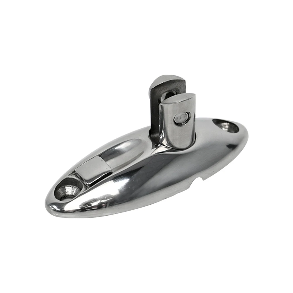 Bimini Top Mount Swivel Deck Hinge With Rubber Pad Quick Release Pin 316 Stainless Steel Marine Accessories 360° Adjustable