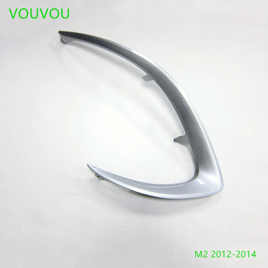 Car accessories body parts front bumper grille 50-C22 fog lamp cover sliver trim for Mazda 2 2012-2013 DE