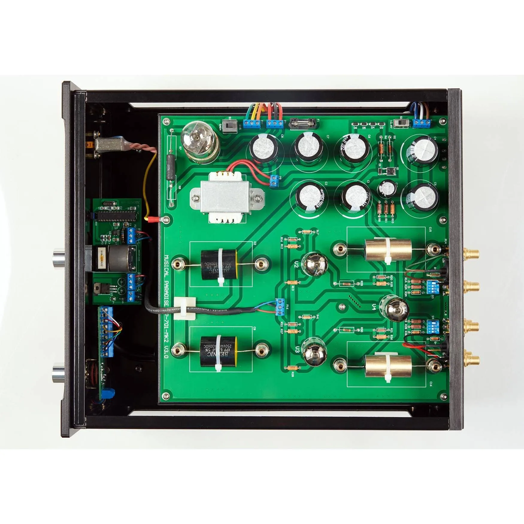 MP‑701 MK3 Tube Preamp, Stereo Pre‑Amplifier for Hi‑Fi Home Theater Audio System, Multi‑Voltage 110‑220V