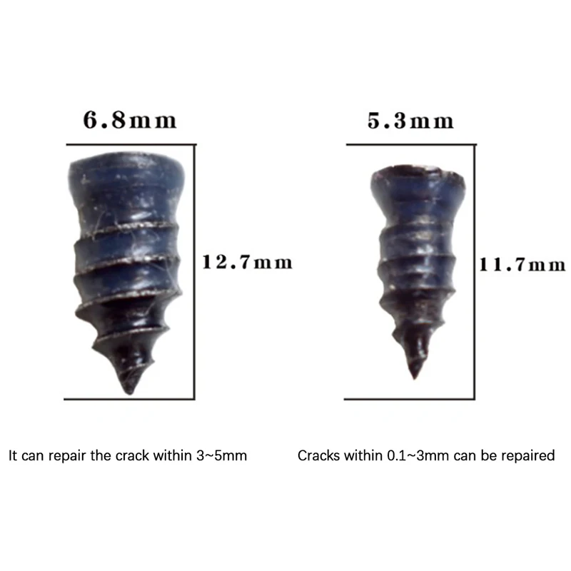 Chiodi per riparazione pneumatici sottovuoto universali da 10 pezzi per auto camion moto scooter bici riparazione foratura pneumatici chiodi in gomma tubeless