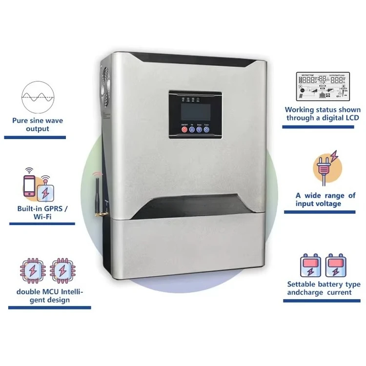 Solar Controller Inverter 3000W 5000W MPPT 60A 48VDC 220VAC Hybrid Solar Power Inverter
