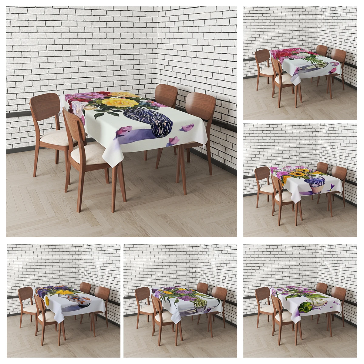 Home tablecloths for dining table decoration Natural and Animal Styles rectangular table accessories cloth Anti-stain tablecloth