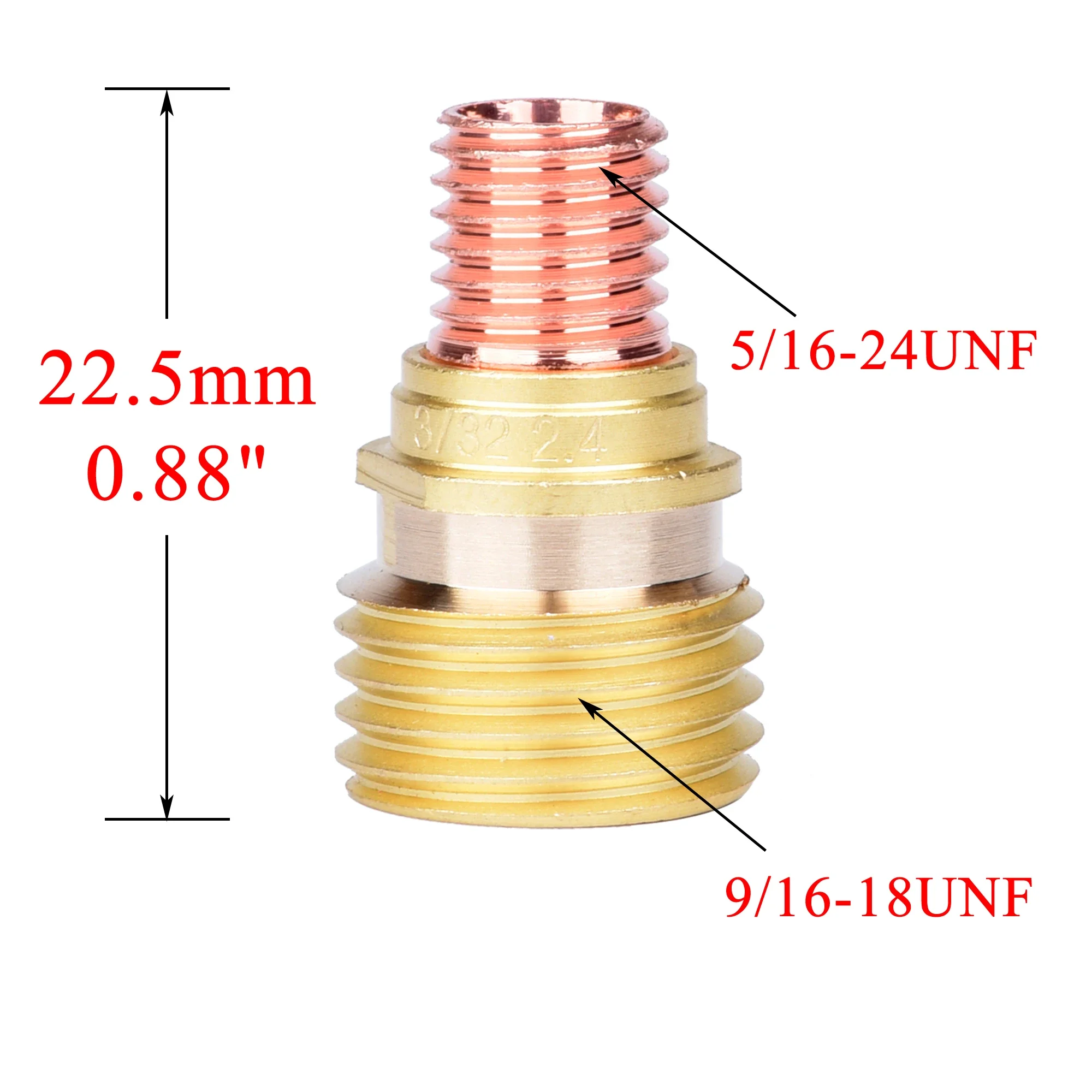 Imagem -02 - Tig Gás Lens Collet Body Copo de Vidro de Alta Temperatura 1.0 1.6 2.4 3.2 mm 45v42g 45v43g 45v44g 45v45g Tig Wp9 20 25 10 Pcs